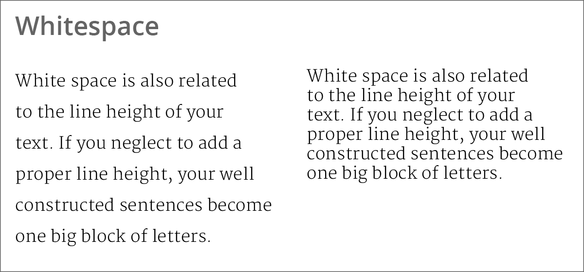 using whitespace to improve readability